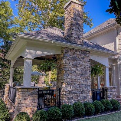 outdoor fireplace patio